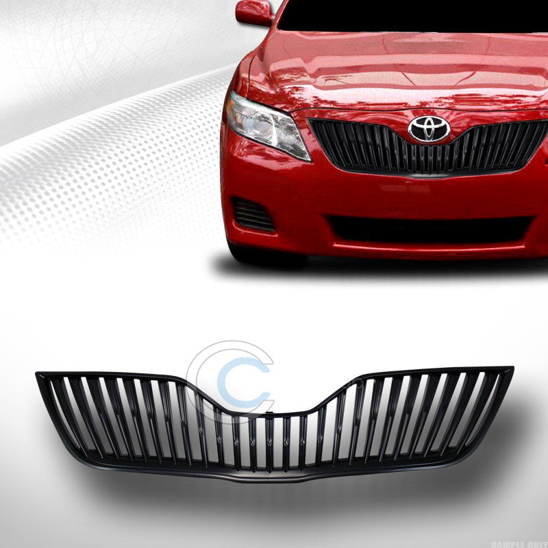 UPGRADE BLK VERTICAL UPPER FRONT HOOD BUMPER GRILL GRILLE ABS 10-11 TOYOTA CAMRY