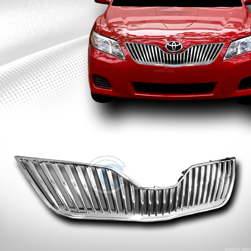 CHROME VERTICAL FRONT HOOD BUMPER GRILL GRILLE COVER KIT ABS 10-11 TOYOTA CAMRY