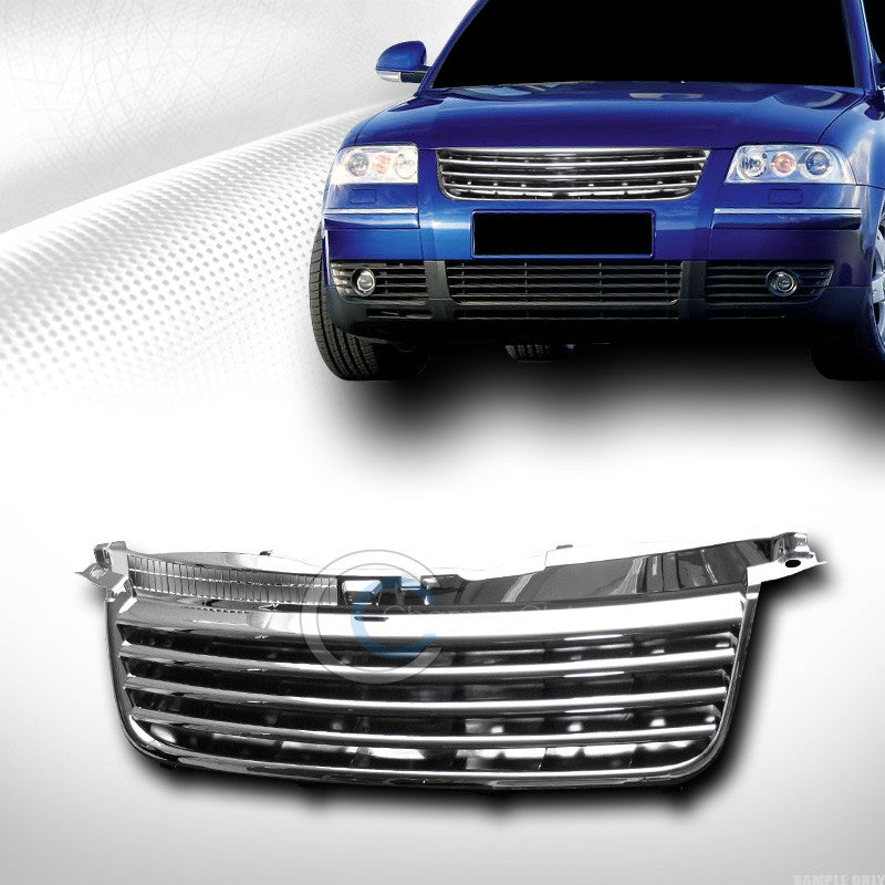 CHROME HORIZONTAL FRONT HOOD BUMPER GRILL GRILLE COVER ABS 01-05 VW PASSAT B5.5