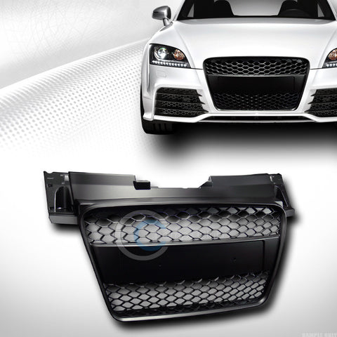 BLK SPORT HONEYCOMB MESH FRONT HOOD BUMPER GRILL GRILLE ABS 08-14 AUDI TT 8J