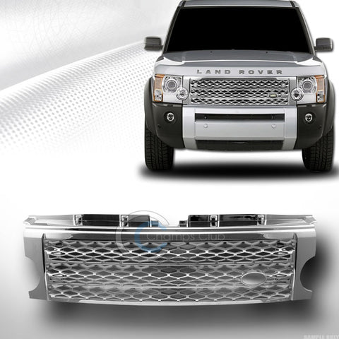 CHROME/SILVER MESH FRONT BUMPER GRILL GRILLE 2005-2009 LAND ROVER DISCOVERY LR3