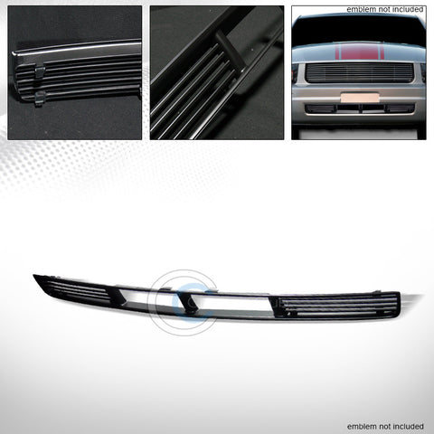 BLACK HORIZONTAL GT-SPORT FRONT LOWER BUMPER GRILL GRILLE COVER 05-09 MUSTANG V6