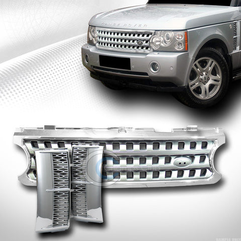 CHROME SILVER ML MESH BUMPER GRILL GRILLE+SIDE FENDER VENT 2006-2009 RANGE ROVER