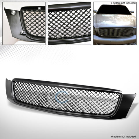 MATTE BLACK MESH FRONT HOOD BUMPER GRILL GRILLE COVER ABS 00-05 CADILLAC DEVILLE