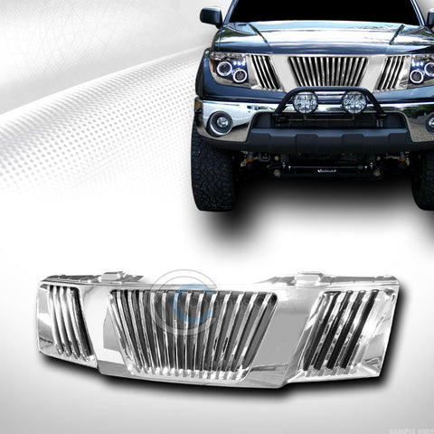 CHROME VERTICAL FRONT HOOD BUMPER GRILL GRILLE FOR 05-08 FRONTIER/07 PATHFINDER