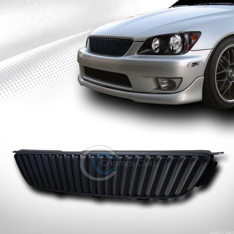 BLK VERTICAL FRONT HOOD BUMPER GRILL GRILLE COVER ABS 01-05 LEXUS ALTEZZA IS300
