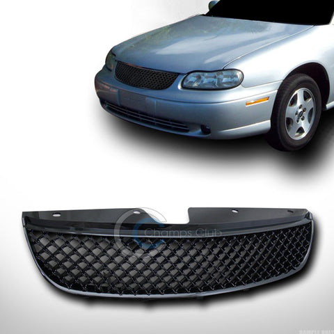 BLACK HONEYCOMB MESH FRONT HOOD BUMPER GRILL GRILLE COVER ABS 97-99 CHEVY MALIBU