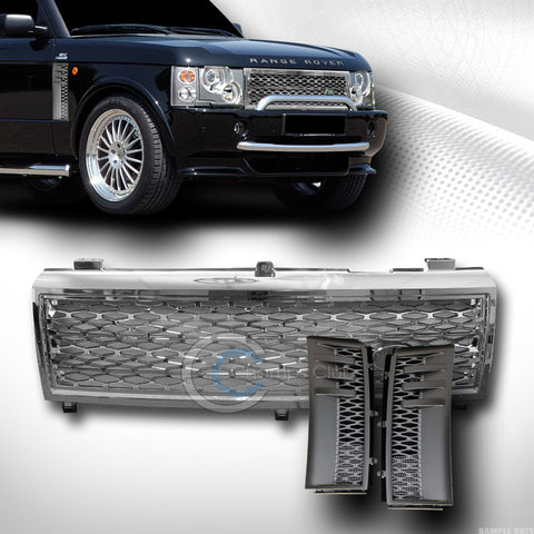 CHROME MESH HOOD GRILL GRILLE+HONEYCOMB FENDER VENT GY SL 2003-2005 RANGE ROVER