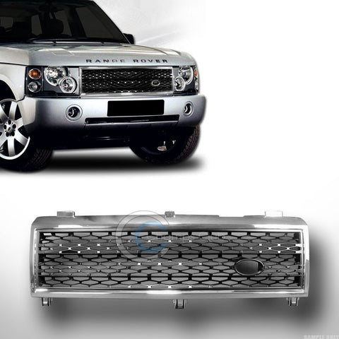 CHROME/BLACK HONEYCOMB MESH FRONT HOOD BUMPER GRILL GRILLE 2003-2005 RANGE ROVER