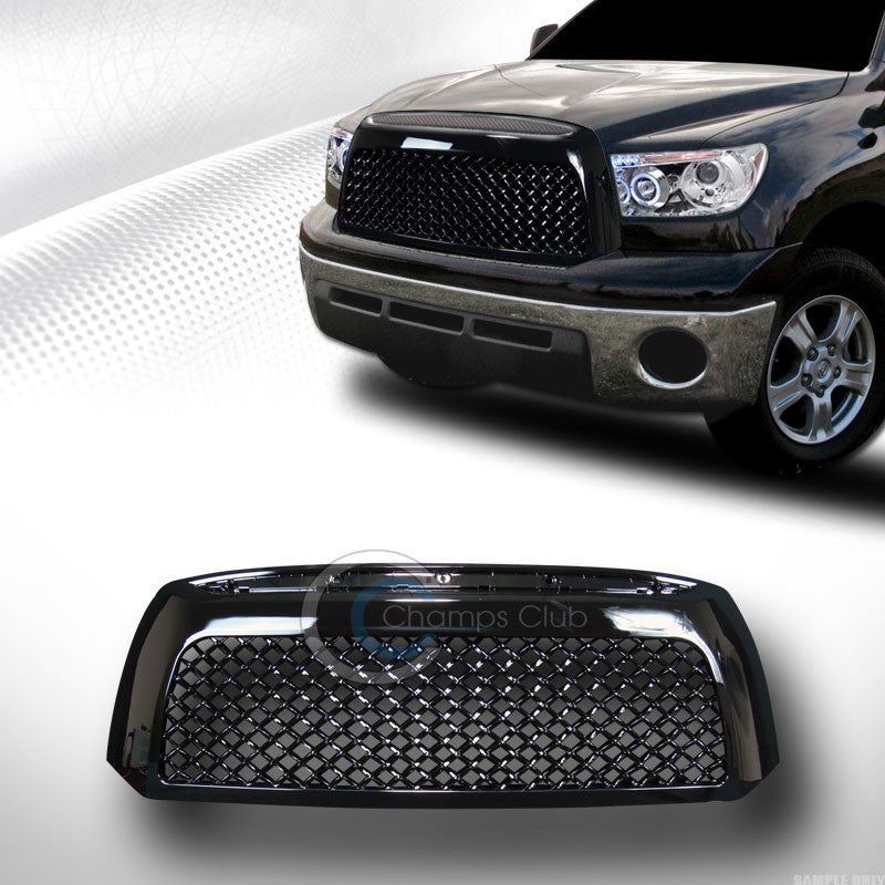 BLACK TR-SPORT MESH FRONT HOOD BUMPER GRILL GRILLE COVER ABS 07-09 TOYOTA TUNDRA