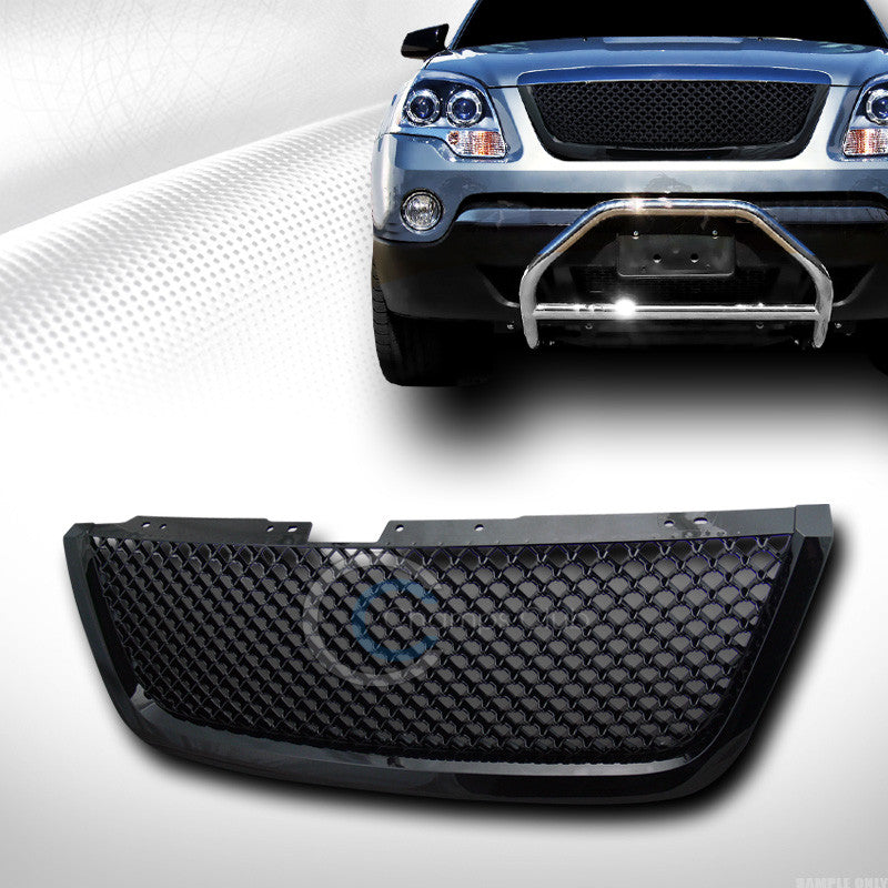 FOR 07-12 GMC ACADIA BLACK SPORT STYLE MESH FRONT HOOD BUMPER GRILL GRILLE COVER