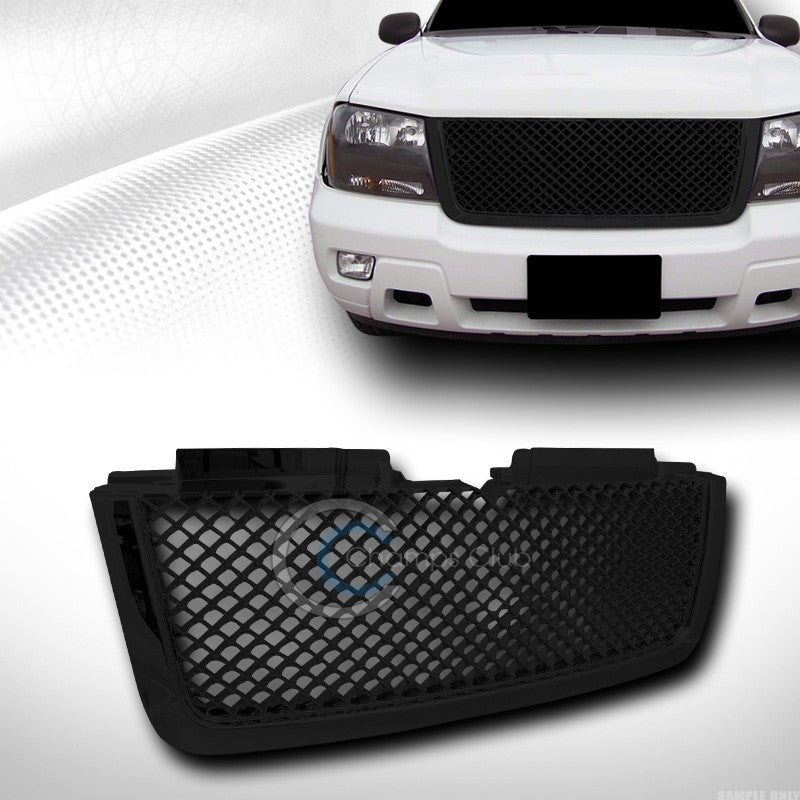 BLACK SPORT MESH FRONT HOOD BUMPER GRILL GRILLE COVER ABS 06-09 TRAILBLAZER LT