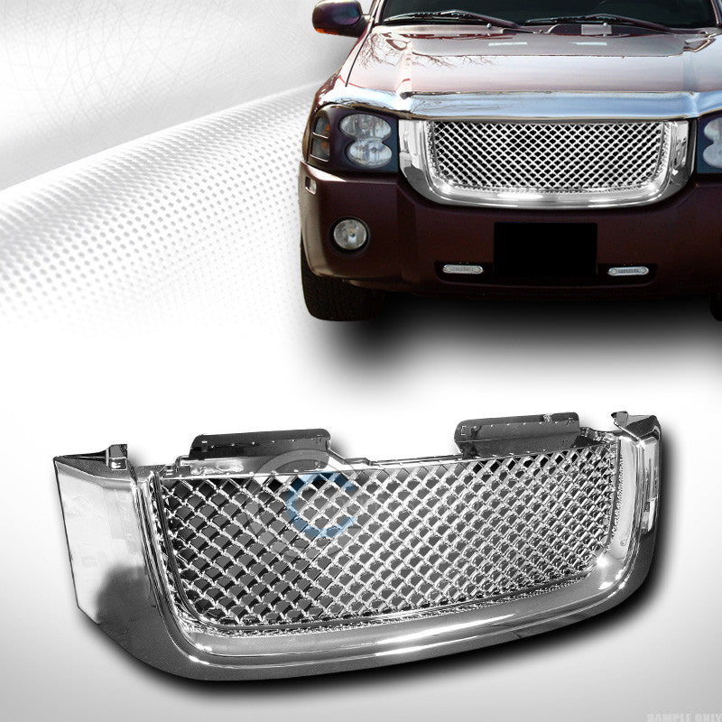 02-08 GMC ENVOY SPORT HONEYCOMB MESH CHROME FRONT UPPER HOOD BUMPER GRILL GRILLE