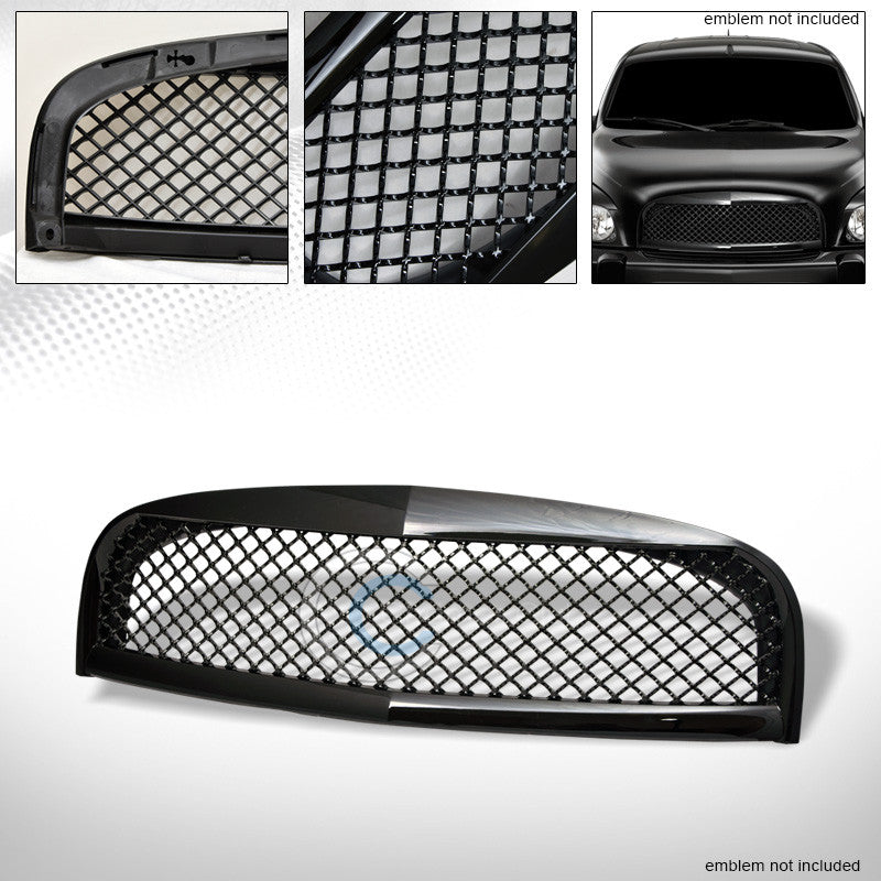 BLACK LUXURY MESH FRONT HOOD BUMPER GRILL GRILLE GUARD ABS 2006-2010 CHEVY HHR