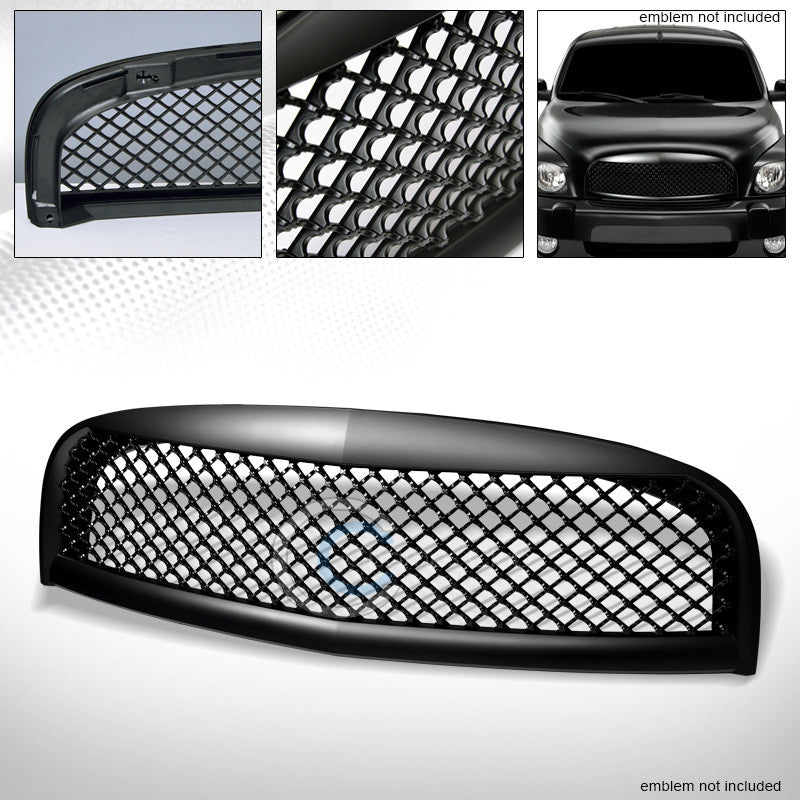 MATTE BLACK SPORT MESH FRONT HOOD BUMPER GRILL GRILLE COVER ABS 06-10 CHEVY HHR