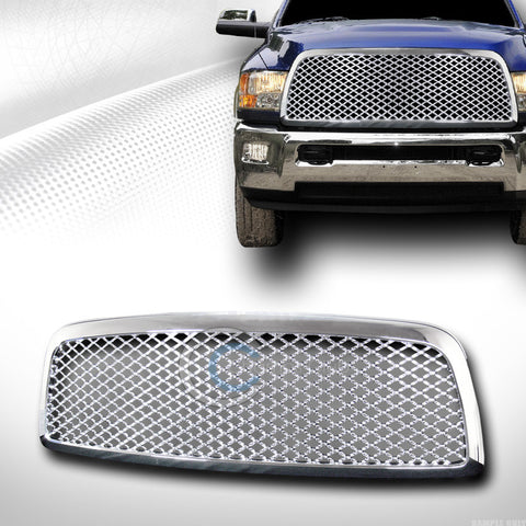 CHROME SPORT MESH FRONT HOOD BUMPER GRILL GRILLE COVER 1PC 09-12 DODGE RAM 1500