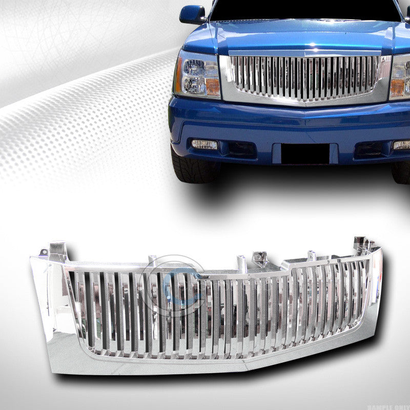 CHROME VERTICAL VIP SPORT FRONT HOOD BUMPER GRILL GRILLE COVER 02-05 06 ESCALADE