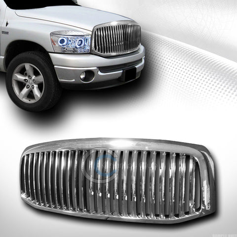 CHROME VERTICAL FRONT HOOD BUMPER GRILL GRILLE COVER 1P 06-08/09 DODGE RAM TRUCK