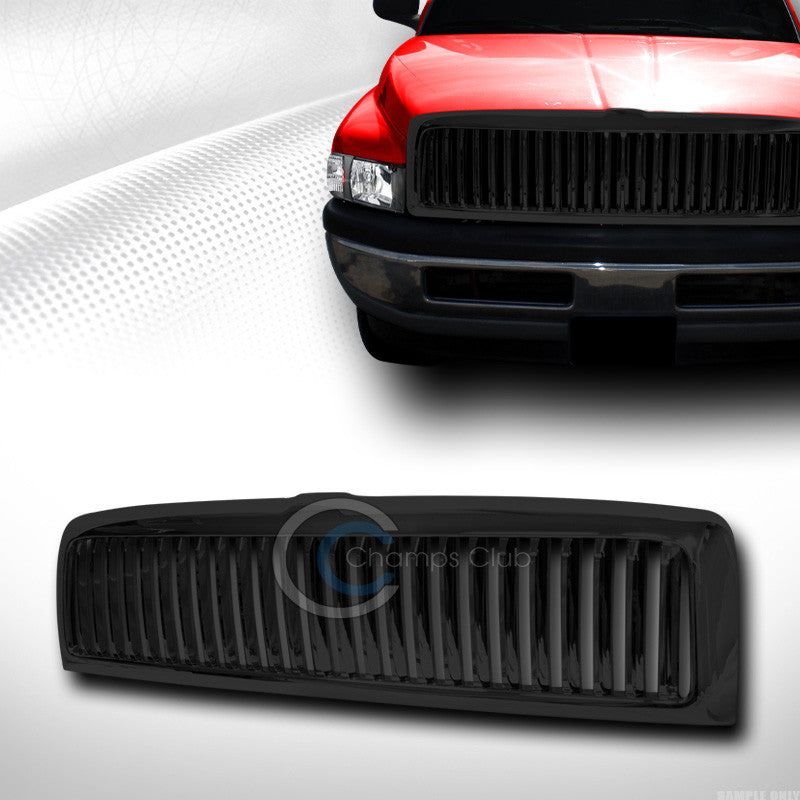 94-01/02 DODGE RAM 1500 2500 3500 BLACK VERTICAL FRONT BUMPER GRILL GRILLE GURAD