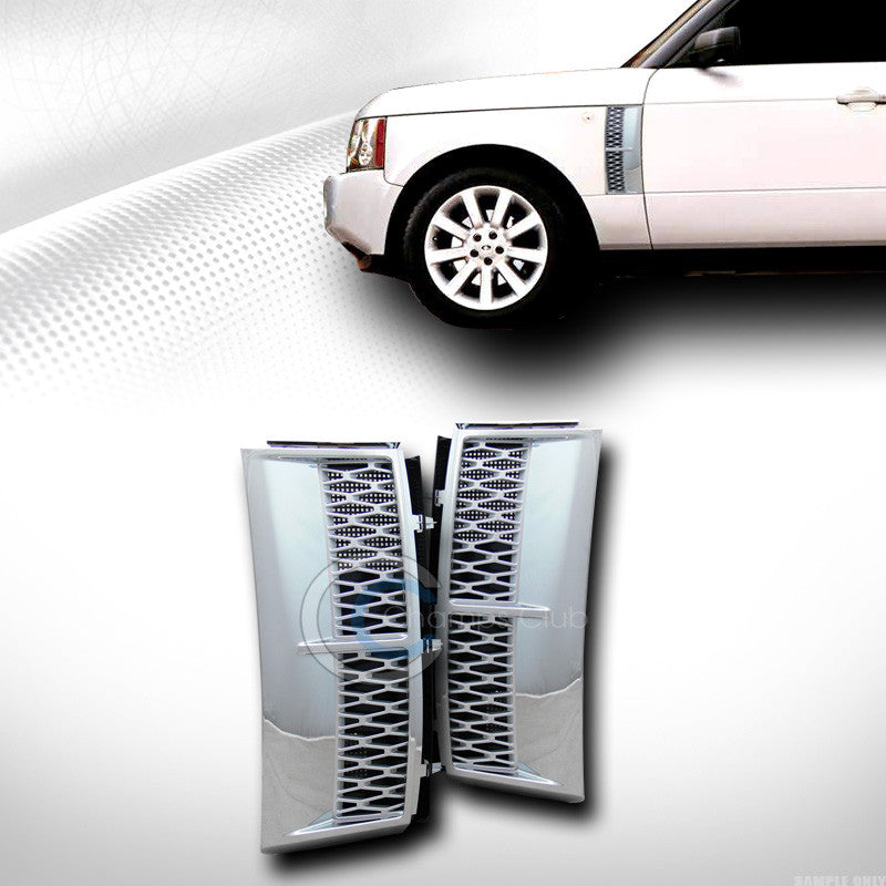 CHROME/SILVER MESH SIDE FENDER VENT GRILL GRILLE 2003-2011 LAND ROVER RANGE HSE