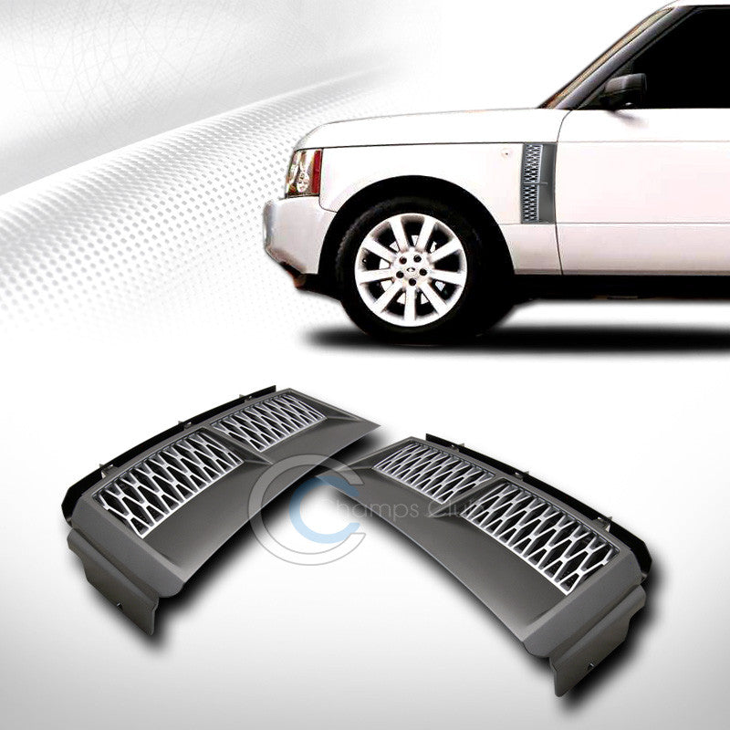 GREY/SILVER LUXURY MESH SIDE FENDER GRILL GRILLE 2003-2012 LAND RANGE ROVER L322