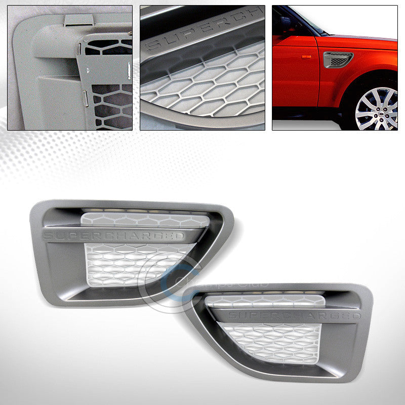 GREY/SILVER MESH SIDE AIR FENDER GRILL GRILLE 2006-2009 ROVER RANGE SPORT L320