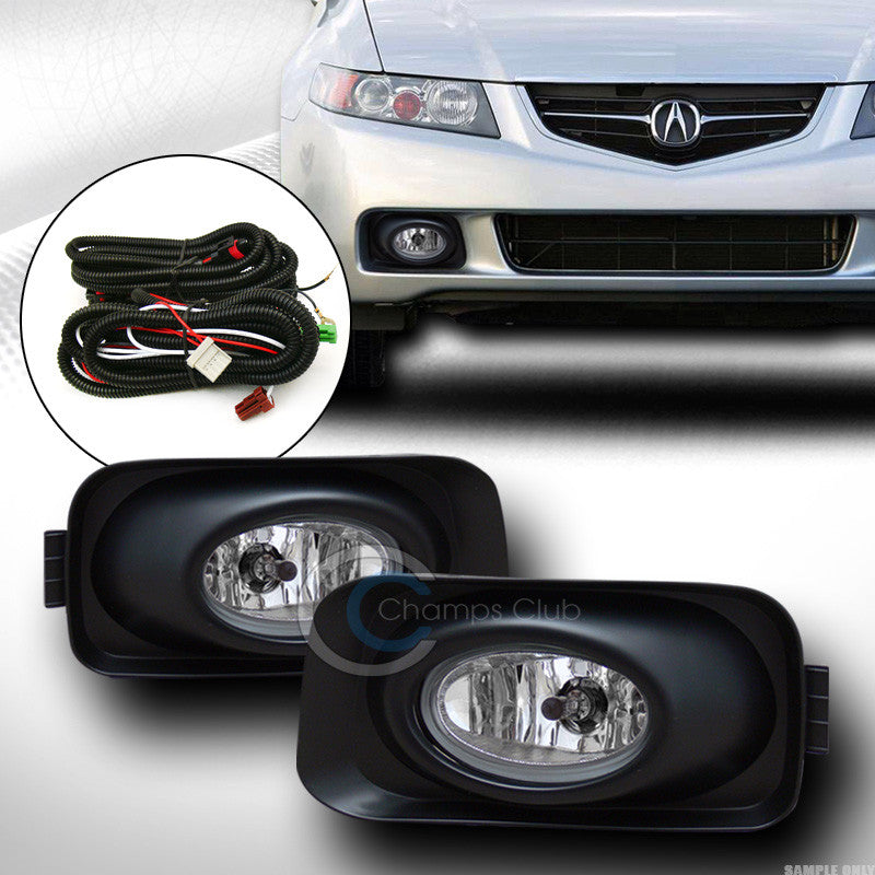 CLEAR LENS BUMPER DRIVING FOG LIGHTS LAMPS W/SWITCH+H11 BULBS 03/04-06 ACURA TSX