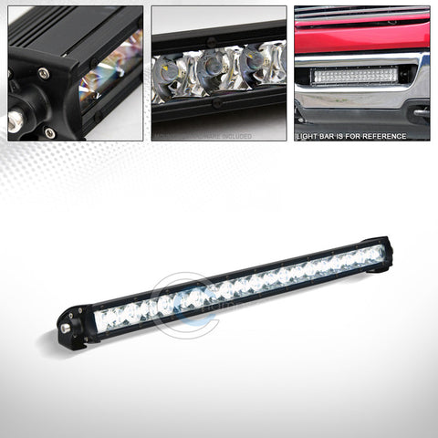 20X CREE LED 100W LIGHT BAR 1-ROW SPOT OFF-ROAD BULL GUARD ROOF BUMPER MOUNT C01