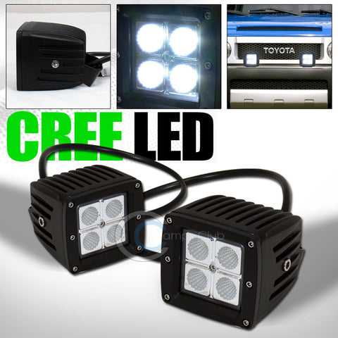 2P 12W CREE LED LIGHT BAR SPOT BEAM OFFROAD BULL GUARD ROOF BUMPER MOUNT KIT C1