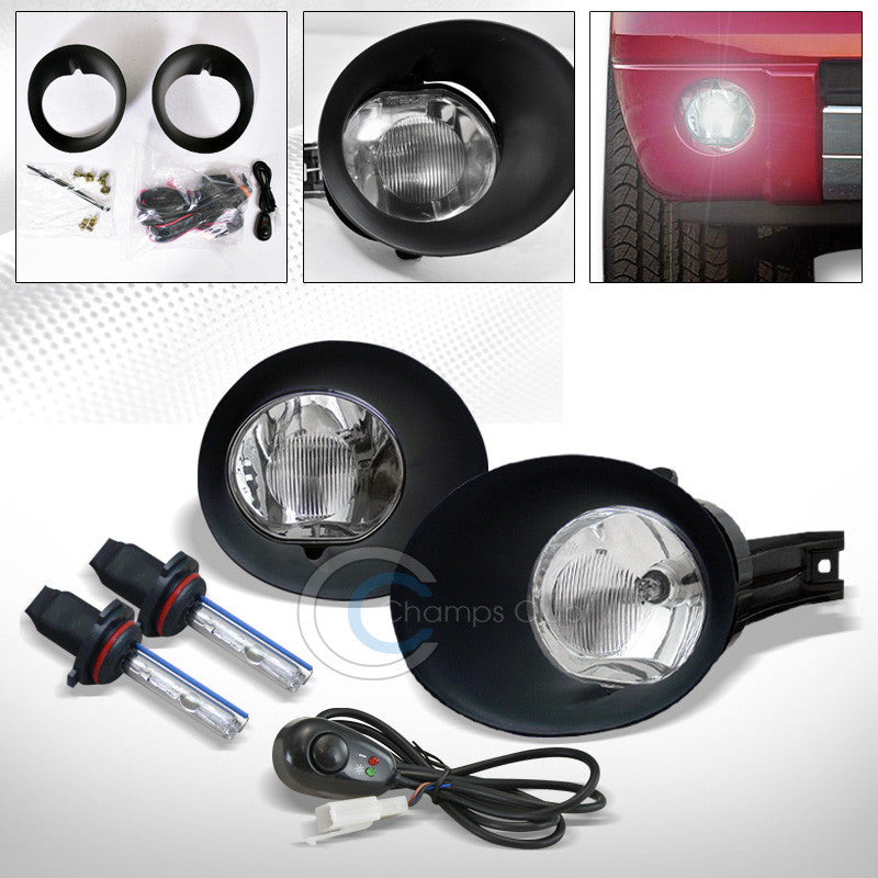 6000K HID XENON+CHROME BUMPER FOG LIGHTS+SWITCH DY 02-09 DODGE RAM/04-06 DURANGO