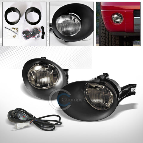 SMOKE CLEAR BUMPER FOG LIGHT DY+SWITCH+BEZEL COVER 02-09 DODGE RAM/04-06 DURANGO