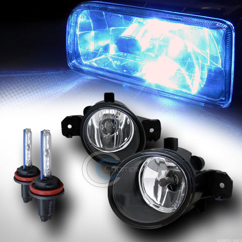 10000K HID XENON+CLEAR BUMPER DRIVING FOG LIGHTS LAMP+SWITCH DY FOR 07-09 SENTRA