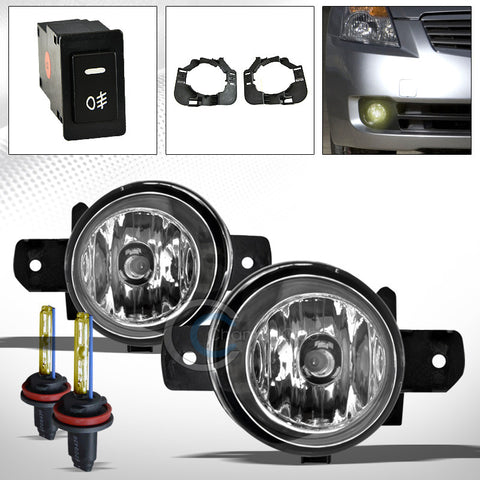 3000K HID XENON+JDM CHROME BUMPER FOG LIGHTS+SWITCH PT FOR 07+ NISSAN ALTIMA 4D