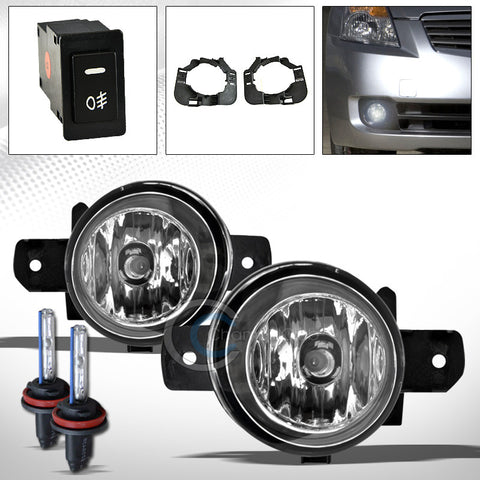 6000K HID XENON+JDM CHROME BUMPER FOG LIGHTS+SWITCH PT FOR 07+ NISSAN ALTIMA 4D