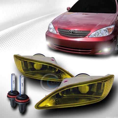 6000K HID XENON+YELLOW CLEAR BUMPER FOG LIGHTS 02-04 CAMRY/SOLARA 05-08 COROLLA