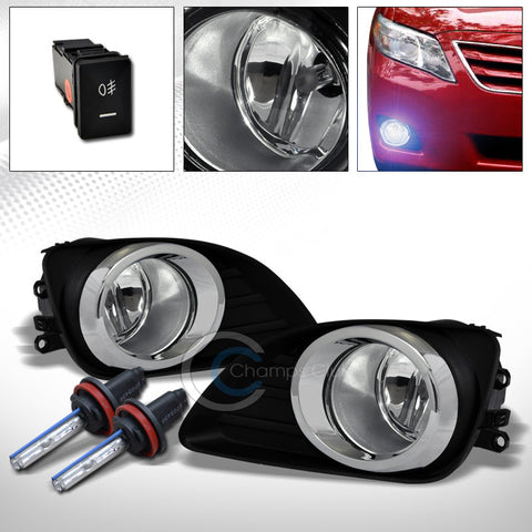 8000K HID XENON+BUMPER FOG LIGHTS+BLK/CHROME COVER+SWITCH PT 10-11 TOYOTA CAMRY