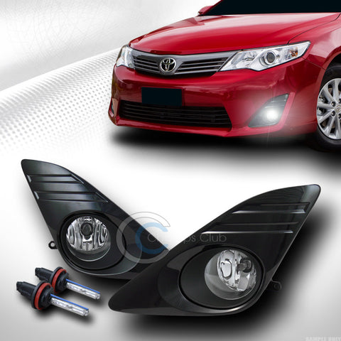6000K HID XENON+JDM CHROME BUMPER FOG LIGHTS+SWITCH+BEZEL PT 12-14 TOYOTA CAMRY