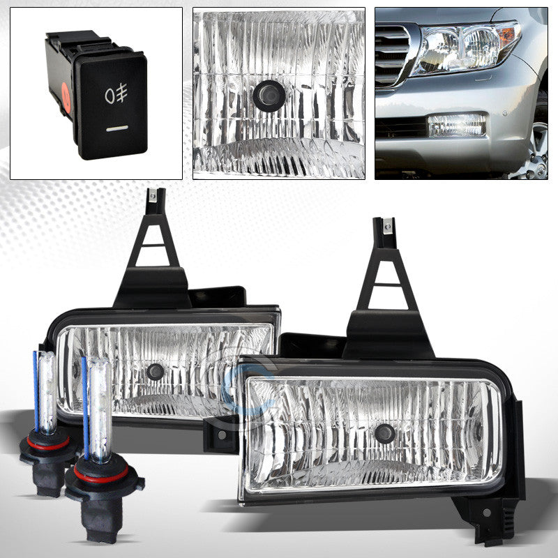 6000K HID XENON+JDM CHROME BUMPER FOG LIGHTS+SWITCH PT 08-11 TOYOTA LAND CRUISER