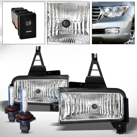 6000K HID XENON+JDM CHROME BUMPER FOG LIGHTS+SWITCH PT 08-11 TOYOTA LAND CRUISER