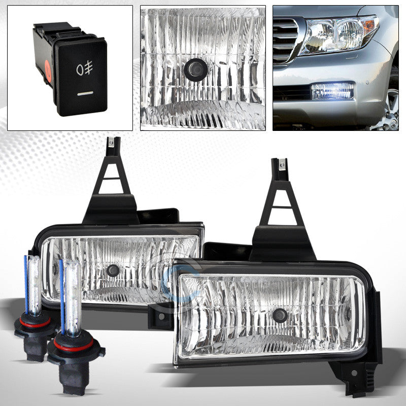 8000K HID XENON+JDM CHROME BUMPER FOG LIGHTS+SWITCH PT 08-11 TOYOTA LAND CRUISER