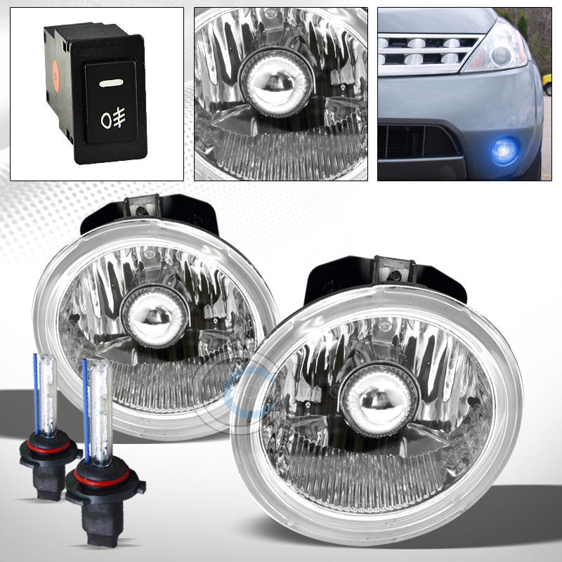 10000K HID XENON+JDM CHROME BUMPER FOG LIGHTS+SWITCH PT FOR 02-05 ALTIMA/MURANO