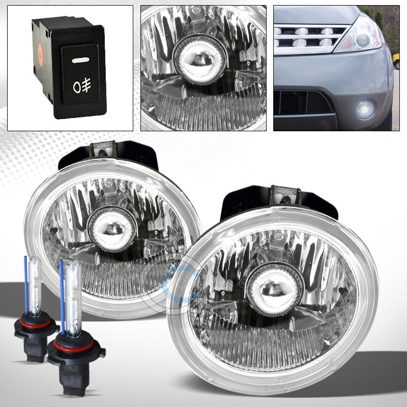 6000K HID XENON+JDM CHROME BUMPER FOG LIGHTS w/SWITCH PT FOR 02-05 ALTIMA/MURANO