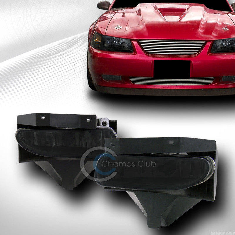 SMOKE CLEAR FRONT BUMPER DRIVING FOG LIGHTS LAMPS KIT PT 99-04 FORD MUSTANG GT