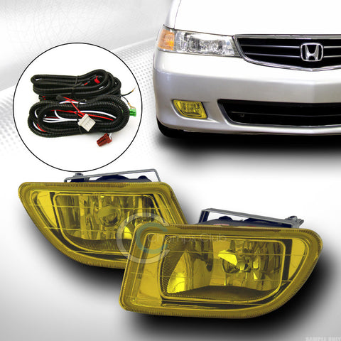 YELLOW CLEAR FRONT BUMPER DRIVING FOG LIGHTS LAMPS KIT W/SWITCH PT 03-04 ODYSSEY