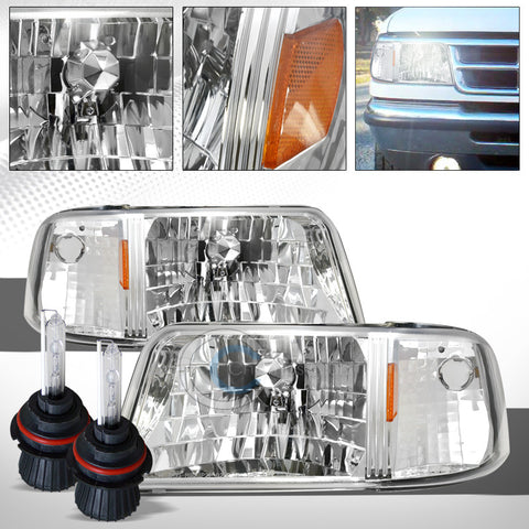 6000K HID BI-XENON+CHROME CLEAR HEAD LIGHTS CORNER SIGNAL AMBER AW 1993+ RANGER