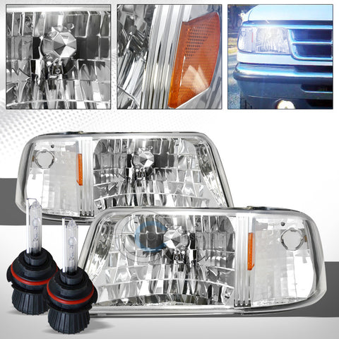 8000K HID BI-XENON+CHROME CLEAR HEAD LIGHTS CORNER SIGNAL AMBER AW 1993+ RANGER