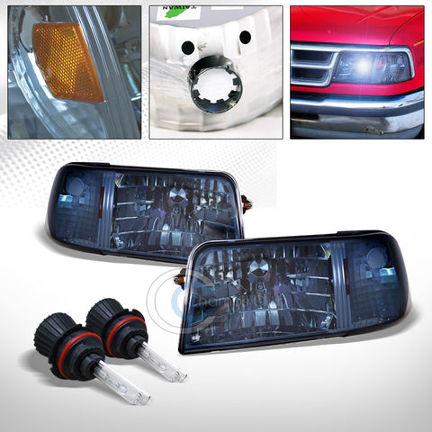 8000K HID BI-XENON+SMOKE CLEAR HEAD LIGHTS CORNER SIGNAL LAMP AM AW 1993+ RANGER
