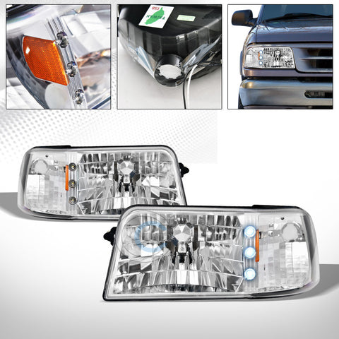 FACTORY STYLE CHROME DRL LED HEAD LIGHTS CORNER SIGNAL AMBER AW 1PC 93-97 RANGER