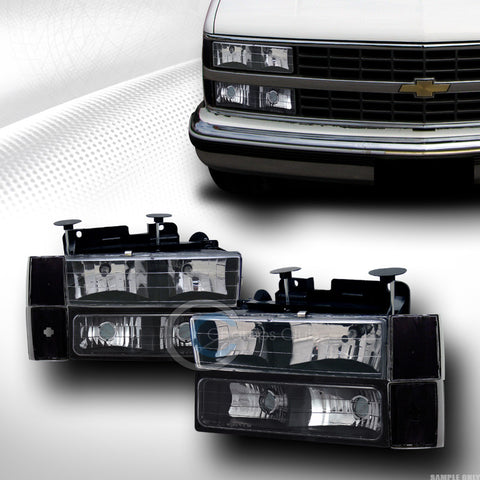 BLK HEAD LIGHTS DY W/SIGNAL BUMPER LAMPS DY+CORNER K2 88-93 CHEVY/GMC C10 C/K CK