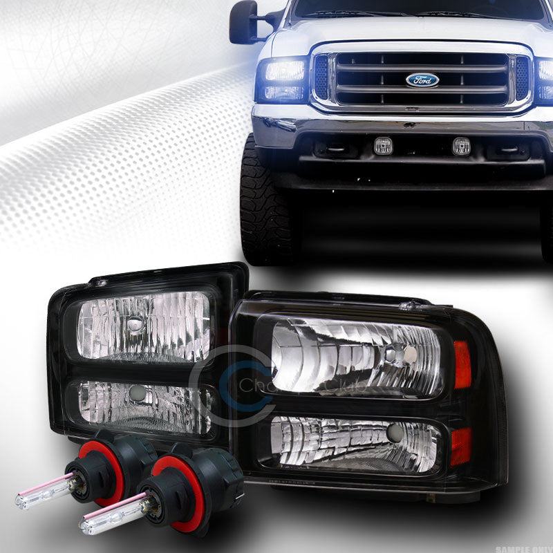 8000K HID BI-XENON W/BLACK HEAD LIGHTS SIGNAL AM 05-07 FORD F250/F350/EXCURSION